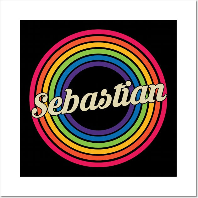 Sebastian - Retro Rainbow Style Wall Art by MaydenArt